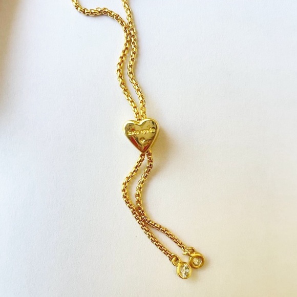 🤖 Disney Minnie Mouse by KATE SPADE Gold Tone Bracelet NEW Clear Stone AUTHENTIC - Picture 3 of 4